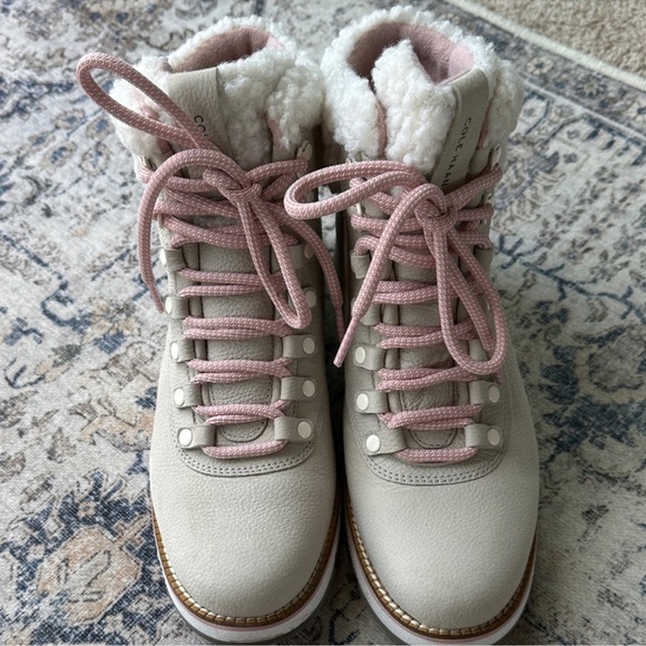 Cole Haan's ZeroGrand Explore boots stone beige / pink sz 8.5 - Picture 5 of 10